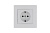 Розетка 1-м Karea RIZZ с заземл. бел. Makel 88001028
