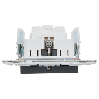Розетка SKANDY 16А с заземл. без защ. шторок SK-R05G графит IEK SK-R11-16-K53