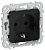 Розетка СП FLITE РС11-1-ФлЧ 16А с заземл. без защ. шторок безвинтовое крепление механизм черн. IEK FI-R11-16-1-K02