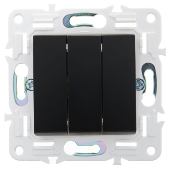 Выключатель 3-кл. SKANDY 10А SK-V11Bl черн. IEK SK-V30-0-10-K02