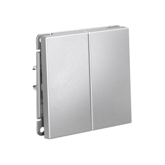 Выключатель 2-кл. ArtGallery (сх. 5) 10AX механизм алюм. SE GAL000351