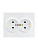Розетка 2-м СП VESNA с заземл. ПБТ бел. LEZARD 742-0200-127B