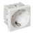 Розетка 1-м 2мод. C-Line РКС-20-30-П 45х45 с заземл. бел. EKF E2MR16-028-10