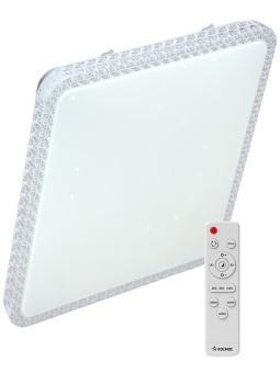 Светильник светодиодный PREMIUM MYSTERY QUADRO 75Вт 230В 3000-6500К 6000лм IP40 530х530х70мм настенно-потолочный управляемый с пультом ДУ КОСМОС KSMystQD75W