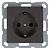 Розетка 1-м Shuko 16А IP20 с заземл. защ. шторки механизм мокко Jasmart G5501Z