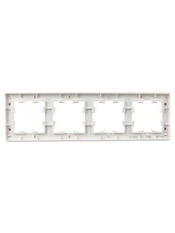 Рамка 4-м BRITE РУ-4-Бр бел. рифленый IEK BR-M42-51-K01