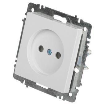Розетка 1-м СП Accent 6-201-01 16А IP20 250В 2Р AL/CU бел. Intro Б0063653