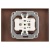 Розетка 2-м СП Accent 6-204-05 16А IP20 250В 2P AL/CU антрацит Intro Б0063465