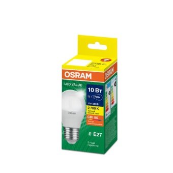 Лампа светодиодная LED G4 Value LVCLP75 10W/927 CRI95 10Вт 2700К 1000лм шар матов. E27 170-250В OSRAM 4058075579897