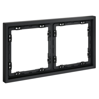 Рамка 2-м S70 пластик. графит Voltum VLS100207