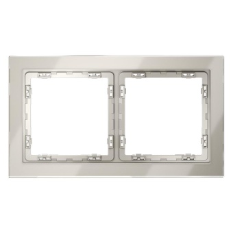 Рамка 2-м S70 стеклян. кашемир Voltum VLS110203