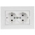 Розетка 2-м СП BRITE РСПл12-3-БрАБ 16А в сборе с заземл. без защ. шторок плоская арктич. бел. IEK BR-R27-16-K91-F