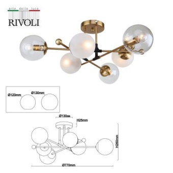Люстра Darlene 3145-306 6хE14 40Вт модерн Rivoli Б0055493