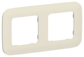 Рамка 2-м СП FLITE РУ-2-А-ФлСл сливочный IEK FI-M22-31-20-K86