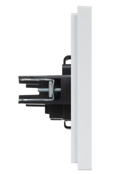 Розетка СП FORTE&PIANO FP218 10А без заземл. без защ. шторок винт. крепл. бел. IEK FP-R10-10-K01