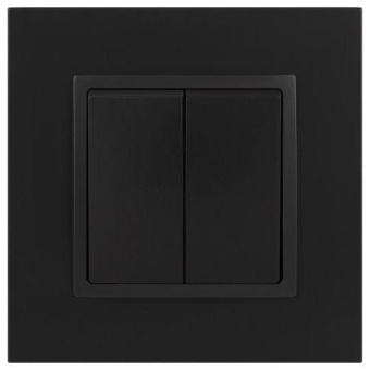 Выключатель 2-кл. СП Elegance 14-1104-05 10А IP20 250В 10AX механизм антрацит Эра Б0034234