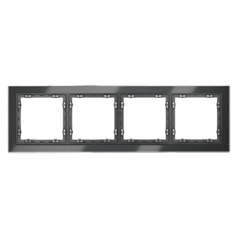 Рамка 4-м S70 стеклян. графит Voltum VLS110407