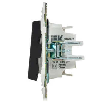 Выключатель проходной 2-кл. SKANDY 10А SK-V05Bl черн. IEK SK-V22-0-10-K02