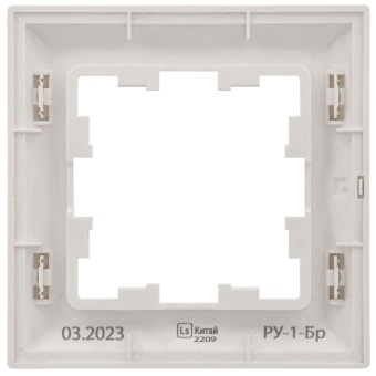 Рамка 1-м BRITE РУ-1-Бр бел./бел. IEK BR-M12-12-K01