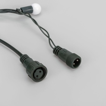 Гирлянда светодиодная "Мультишарики" 20м d15мм 200LED мульти (RG/RB) 11Вт 230В IP44 мигание провод зел. Neon-Night 303-609