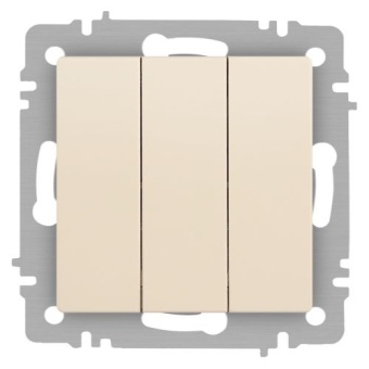 Выключатель 3-кл. СП Accent 6-106-02 10А IP20 250В AL/CU сл.кость Intro Б0063534
