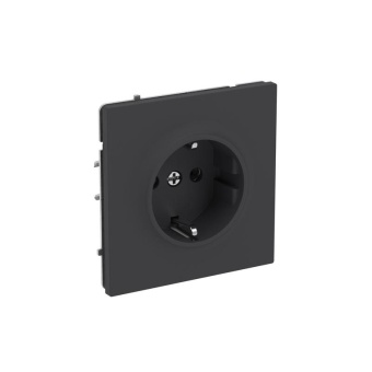Розетка силовая KANT 2P+E без шторки черн. уголь DKC 7012033