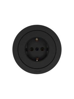 Розетка 1-м OSEN IP20 16А с заземл. ПБТ механизм черн. бархат LEZARD 743-4288-122B