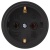 Розетка RX11-B-IP44 16А IP44 прямая с заземл. каучук черн. ЭРА Б0069325