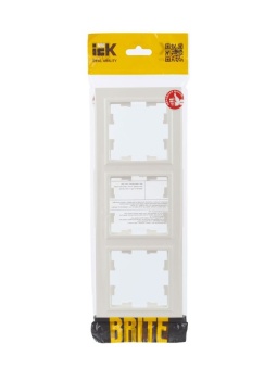 Рамка 3-м BRITE РУ-3-БрЖ жемчуж. IEK BR-M32-K36