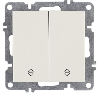 Выключатель проходной 2-кл. LAVIN/KAREN механизм бел. ARVIA 50 01 1000 211