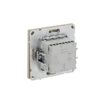 Переключатель 2-кл. KANT с подсветкой ванильн. марципан DKC 7015144