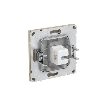 Розетка компьютерная 1-м KANT RJ45 кат.5E без шторки ванильн. марципан DKC 7015663