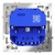 Розетка 1-м СП S70 16А с USB A+A с заземл. защ. шторки механизм сталь Voltum VLS040405