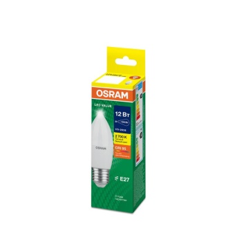 Лампа светодиодная LED G4 Value LVCLB100 12W/927 CRI95 12Вт 2700К 1200лм свеча матов. E27 170-250В OSRAM 4099854308758