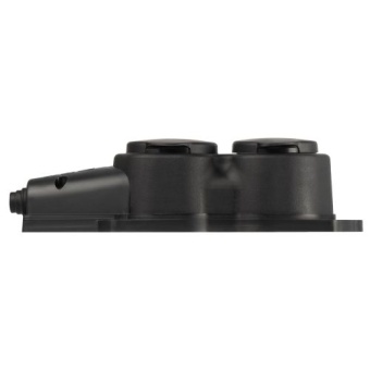 Колодка 2-м с заземл. 16A IP44 KX-2e-B-IP44 каучук. черн. Эра Б0068451