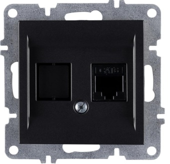 Розетка компьютерная LAVIN/KAREN RJ45 кат.6 механизм черн. ARVIA 50 07 2000 247