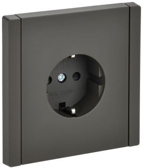 Розетка СП FORTE&PIANO FP313 16А с заземл. защ. шторки безвинт. крепл. сер. IEK FP-R14-16-1-K03