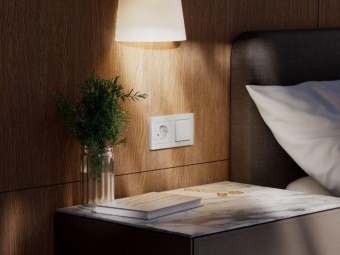 Выключатель 2-кл. AtlasDesign Smart 10А (сх. 5) L+N с подсветкой Zigbee механизм бел. SE ATN000153Z