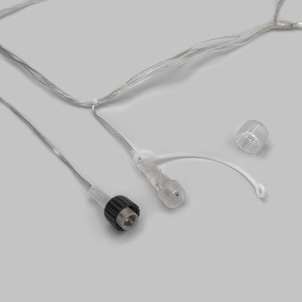 Гирлянда светодиодная занавес 3х2м 264 LED син. прозр. ПВХ IP44 эффект мерцания 22 нити 12 LED/нить Neon-Night 235-523