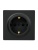 Розетка 1-м ОП LETO с заземл. ПБТ черн. бархат LEZARD 752-4200-122B
