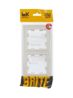 Рамка 2-м BRITE РУ-2-БрЖ жемчуж. IEK BR-M22-K36