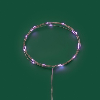 Гирлянда светодиодная Роса 2м 20 LED фиолет. IP20 2хАА (в комплект не входят) Neon-Night 302-057