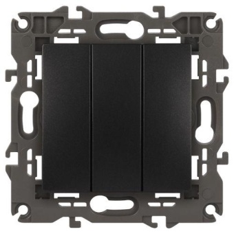 Выключатель 3-кл. СП Elegance 14-1107-05 10А IP20 250В 10AX механизм антрацит Эра Б0034254
