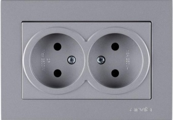 Розетка 2-м СП KAREN 16А IP20 без заземл. в сборе сер. ARVIA 20 03 2000 908