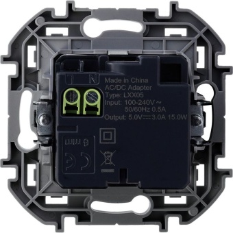 Устройство зарядное Inspiria с 2-мя USB разьемами A и C 240В/5В 3000мА алюм. IEK 673762