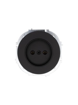 Розетка 1-м СП OSEN без заземл. ПБТ механизм черн. бархат LEZARD 743-4288-121B