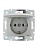 Розетка 1-м СП Karina с заземл. с крышкой термопласт механизм матов. серебр. LEZARD 707-4388-123B