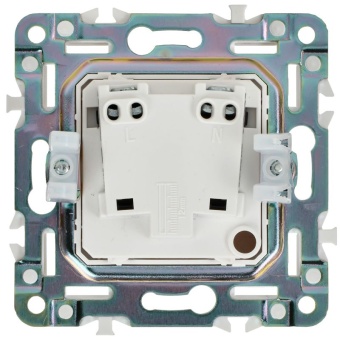 Розетка SKANDY 10А без заземл. без защ. шторок SK-R02W арктич. бел. IEK SK-R10-10-K01
