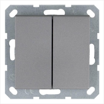 Переключатель перекрестный 2-кл. 10А IP20 механизм алюм. Jasmart G3014S