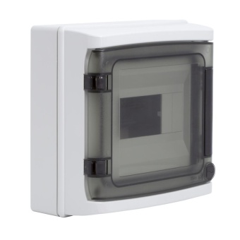 Щиток настенный 8мод. IP65 с дверцей с клеммн. блоком 63А сер. DKC RB08W6TGD
